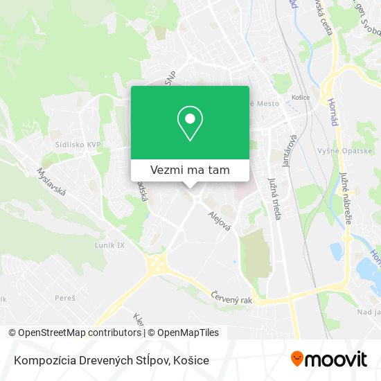 Kompozícia Drevených Stĺpov mapa