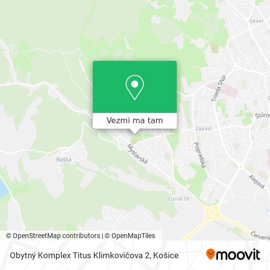 Obytný Komplex Titus Klimkovičova 2 mapa