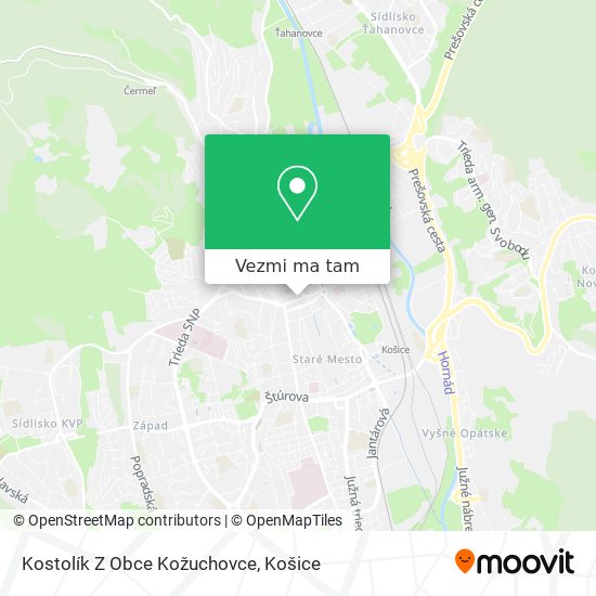 Kostolík Z Obce Kožuchovce mapa