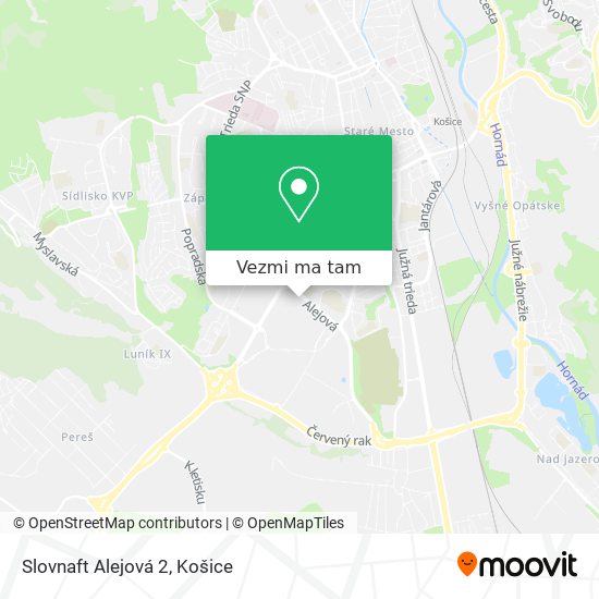 Slovnaft Alejová 2 mapa