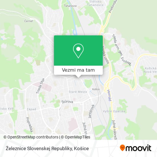 Železnice Slovenskej Republiky mapa