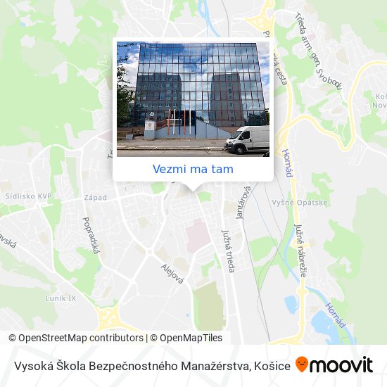 Vysoká Škola Bezpečnostného Manažérstva mapa