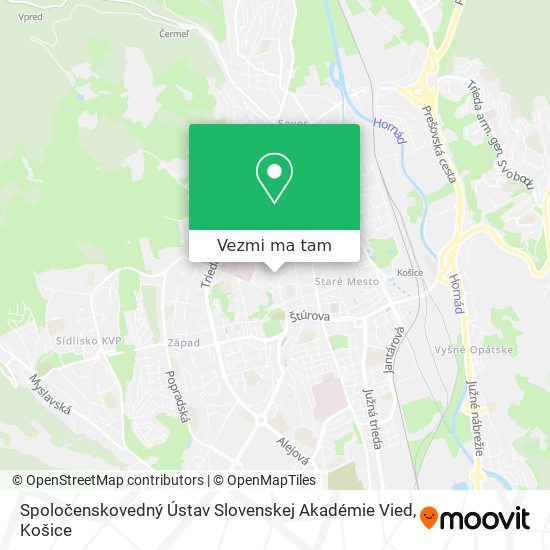 Spoločenskovedný Ústav Slovenskej Akadémie Vied mapa