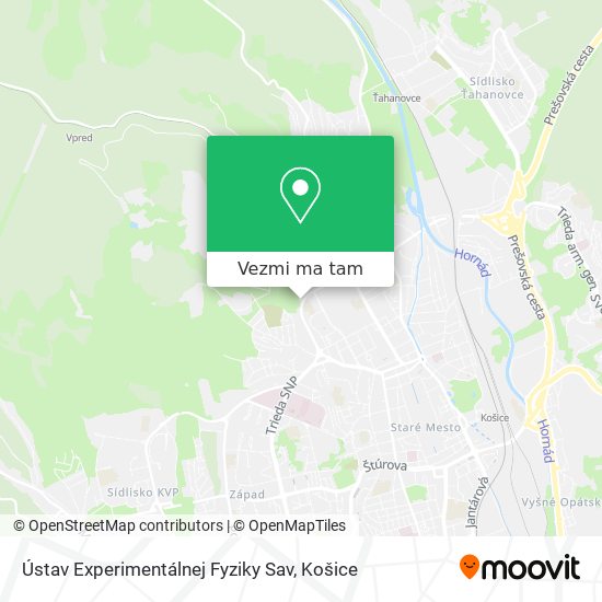 Ústav Experimentálnej Fyziky Sav mapa