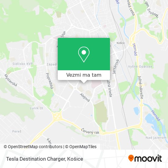 Tesla Destination Charger mapa