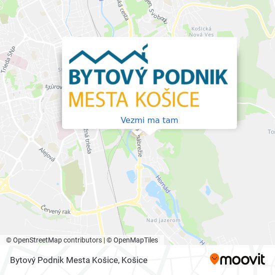 Bytový Podnik Mesta Košice mapa