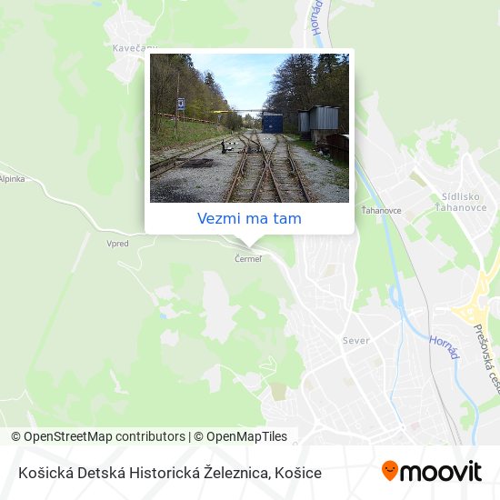 Košická Detská Historická Železnica mapa