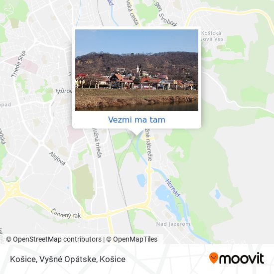 Košice, Vyšné Opátske mapa