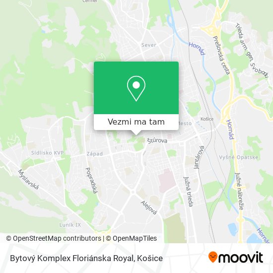 Bytový Komplex Floriánska Royal mapa