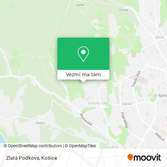 Zlatá Podkova mapa