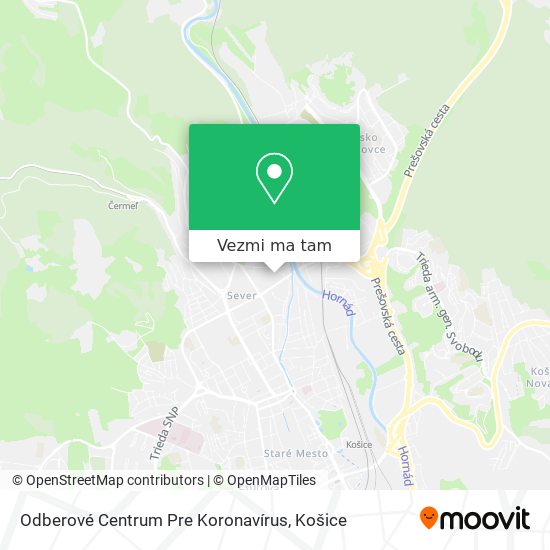 Odberové Centrum Pre Koronavírus mapa