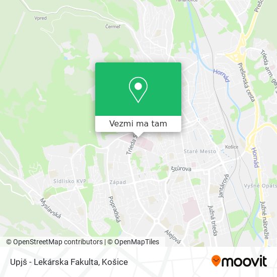 Upjš - Lekárska Fakulta mapa