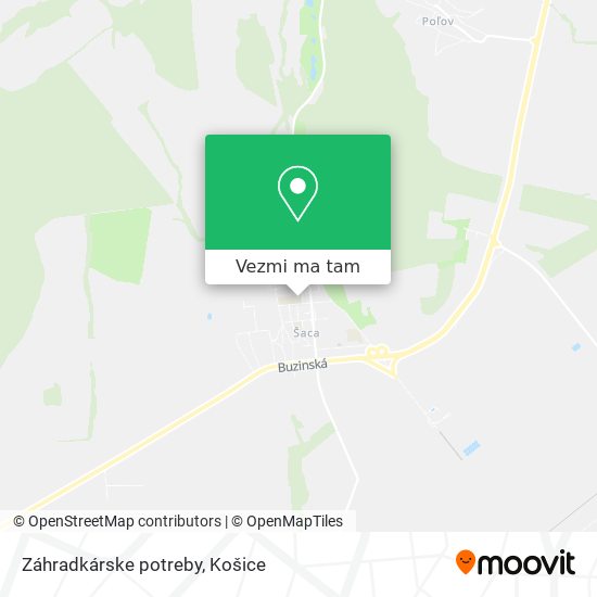 Záhradkárske potreby mapa