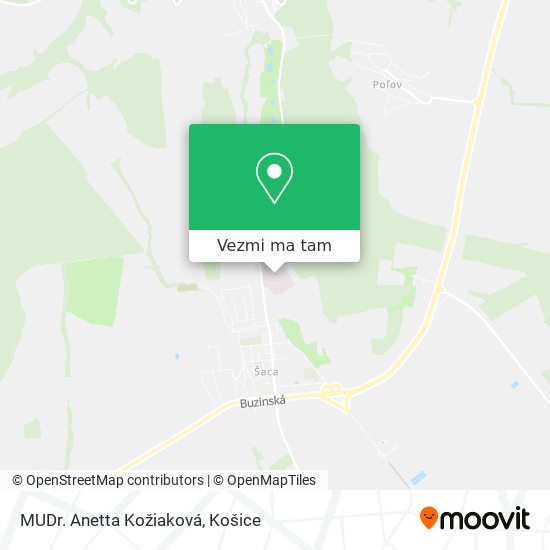 MUDr. Anetta Kožiaková mapa