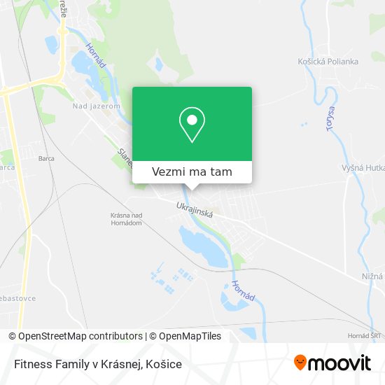 Fitness Family v Krásnej mapa