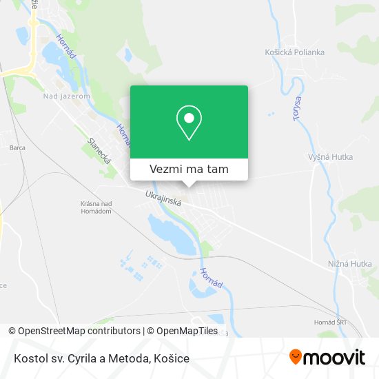 Kostol sv. Cyrila a Metoda mapa