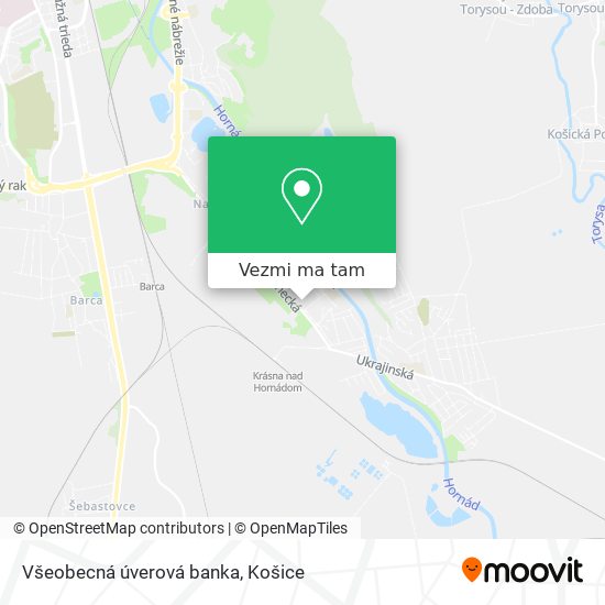 Všeobecná úverová banka mapa