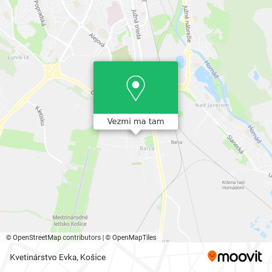 Kvetinárstvo Evka mapa