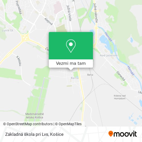 Základná škola pri Lvs mapa