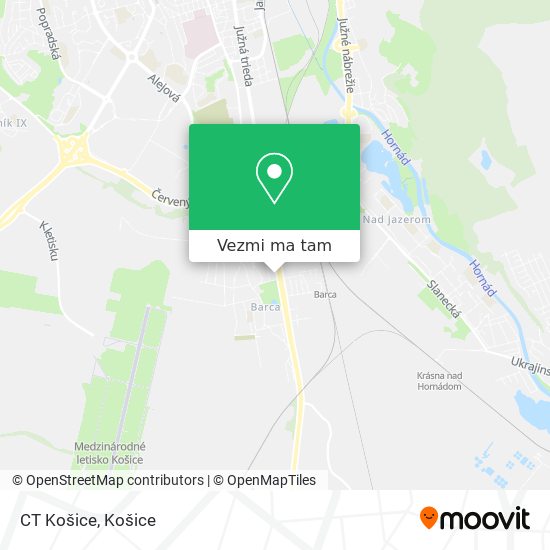 CT Košice mapa