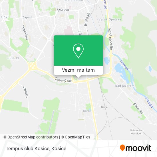 Tempus club Košice mapa