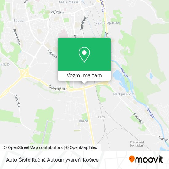 Auto Čisté Ručná Autoumyváreň mapa