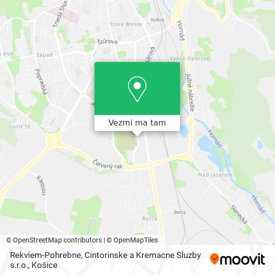 Rekviem-Pohrebne, Cintorinske a Kremacne Sluzby s.r.o. mapa