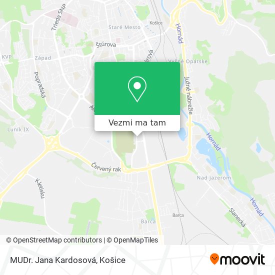 MUDr. Jana Kardosová mapa