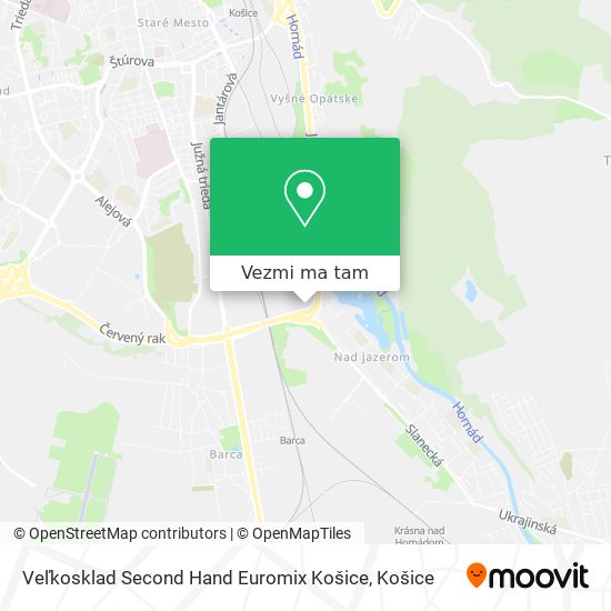 Veľkosklad Second Hand Euromix Košice mapa