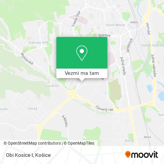 Obi Kosice I mapa