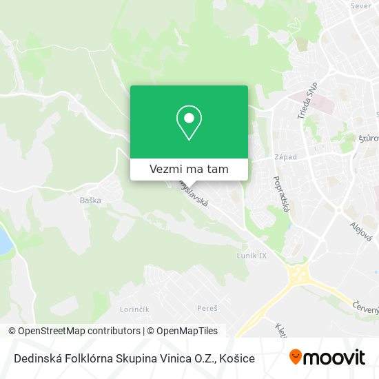 Dedinská Folklórna Skupina Vinica O.Z. mapa