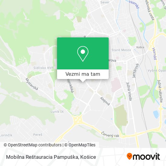 Mobilna Reštauracia Pampuška mapa