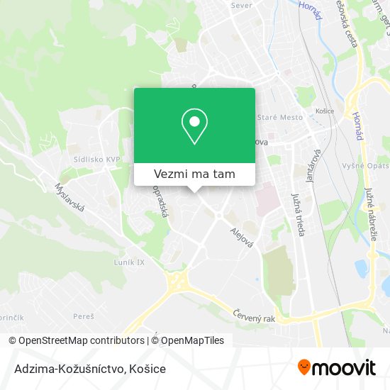 Adzima-Kožušníctvo mapa