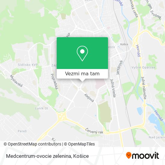 Medcentrum-ovocie zelenina mapa