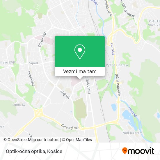 Optik-očná optika mapa