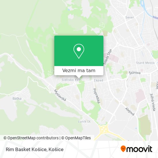 Rim Basket Košice mapa