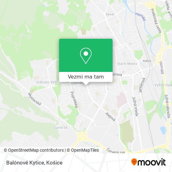 Balónové Kytice mapa