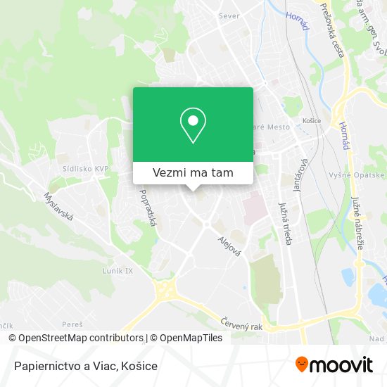 Papiernictvo a Viac mapa