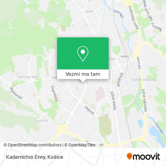 Kaderníctvo Enny mapa