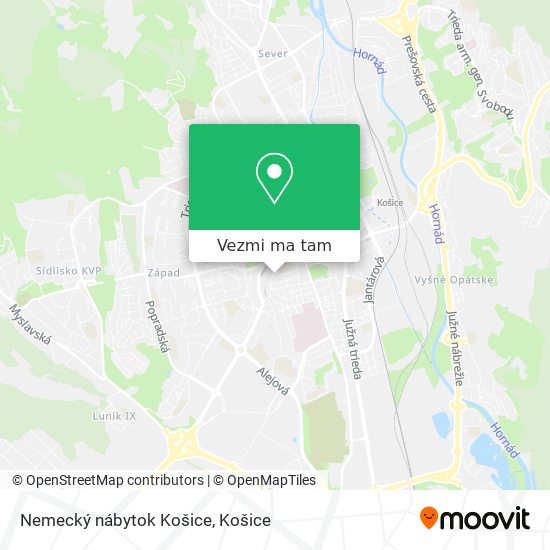 Nemecký nábytok Košice mapa