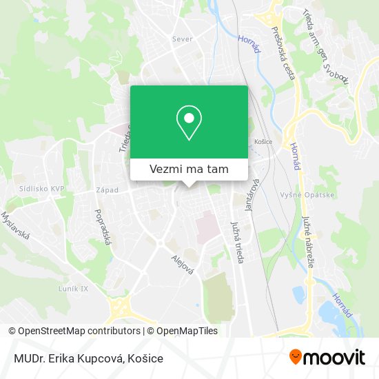 MUDr. Erika Kupcová mapa