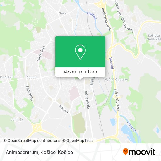 Animacentrum, Košice mapa