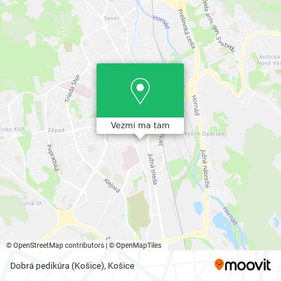 Dobrá pedikúra (Košice) mapa