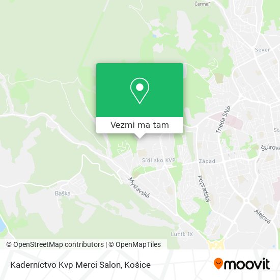 Kaderníctvo Kvp Merci Salon mapa