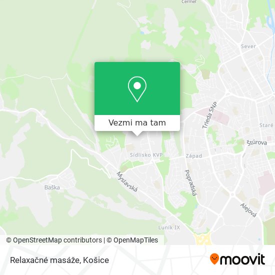 Relaxačné masáže mapa