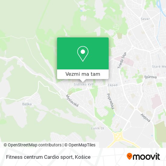 Fitness centrum Cardio sport mapa