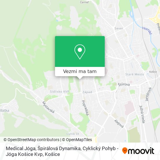 Medical Jóga, Špirálová Dynamika, Cyklický Pohyb - Jóga Košice Kvp mapa