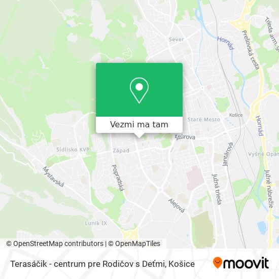 Terasáčik - centrum pre Rodičov s Deťmi mapa