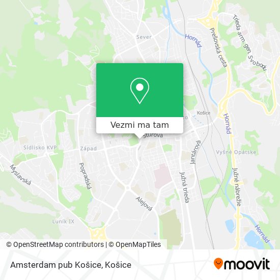 Amsterdam pub Košice mapa