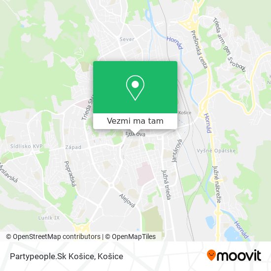 Partypeople.Sk Košice mapa